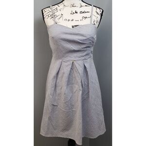 Iz Byer Sundress Women Size 5 Multi Seersucker Striped Adjustable Strap Back Zip